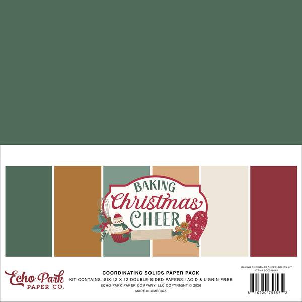 Echo Park Baking Christmas Cheer Solids Kit