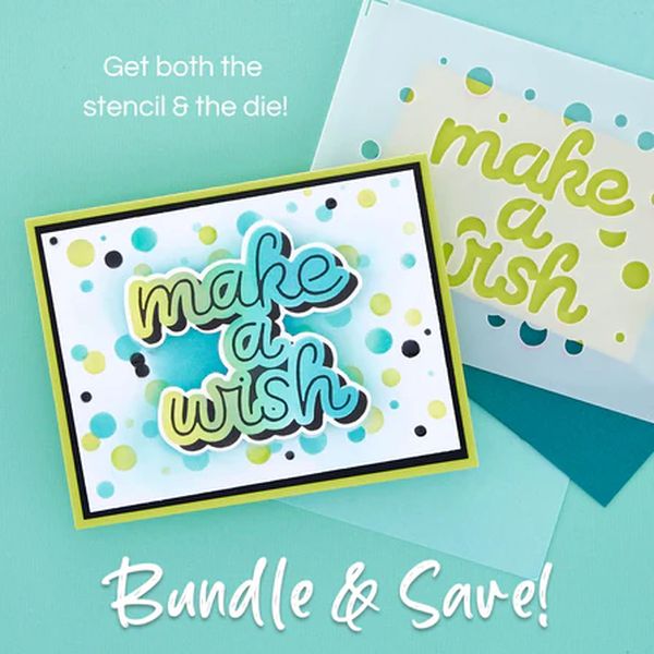 Spellbinders Make a Wish Confetti Stencil and Die Set from the Layered Stencils Collection