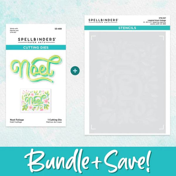 Spellbinders Layered Noel Foliage Stencil & Die Bundle from the Layered Christmas Stencils Collection