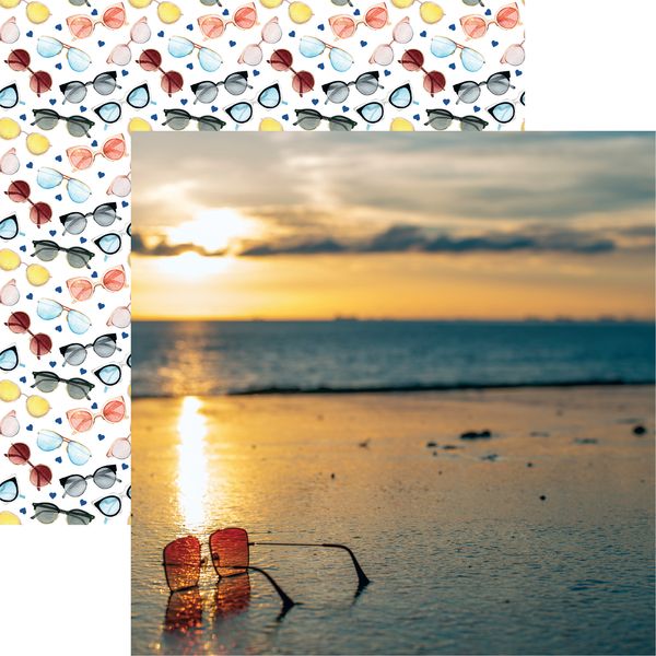 Reminisce Beachin' Sunglasses: Sunset DS DS Paper (1 Sheet)