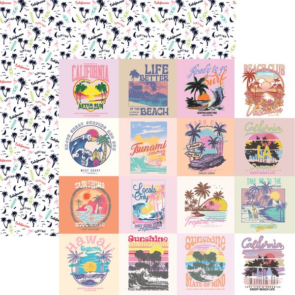 Reminisce Beach Life: Beach Life-The Gals DS Paper (1 Sheet)
