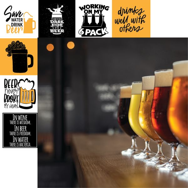 Reminisce Beer Thirty: Crafty DS Paper (1 Sheet)