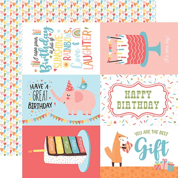 Echo Park Birthday Girl: 6X4 Journaling Cards
