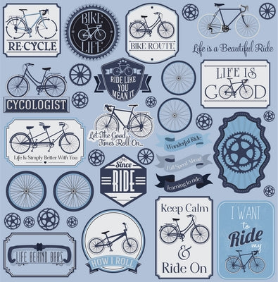 Reminisce Bike Life 12x12 Sticker
