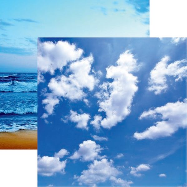 Reminisce Blue World: Sky Blue Paper DS Paper (1 Sheet)