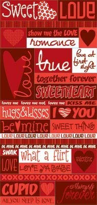Reminisce Be Mine Love Glitter Scrapbook