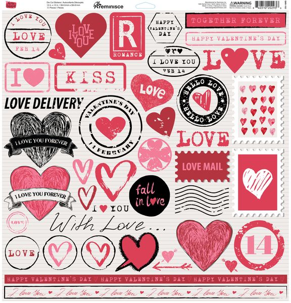 Reminisce Be My Valentine 12X12 Sticker