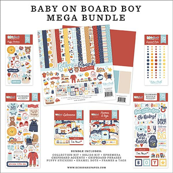 Echo Park Baby On Board - Boy Mega Bundle
