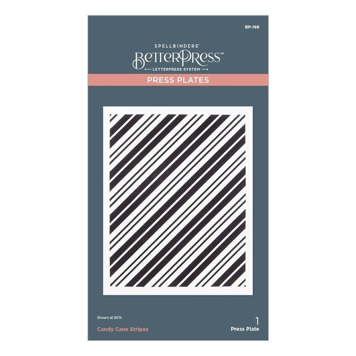 Spellbinders BetterPress Press Plate-Candy Candy Stripes