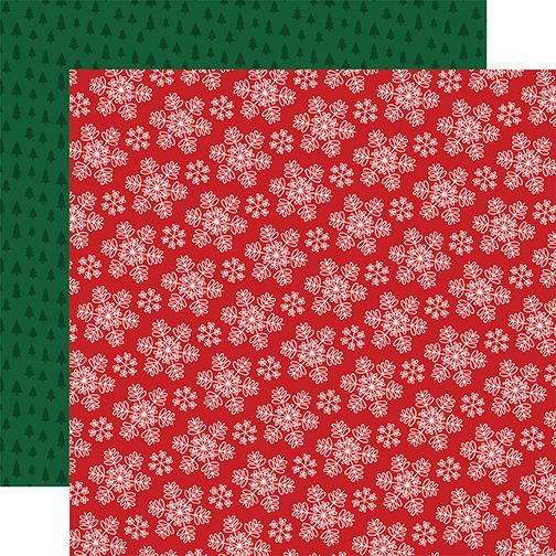 Echo Park Baking Spirits Bright: Jolly Snowflakes 12x12 DS Patterned Paper (1 Sheet)