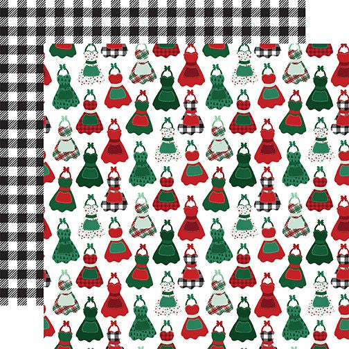 Echo Park Baking Spirits Bright: Festive Aprons 12x12 DS Patterned Paper (1 Sheet)