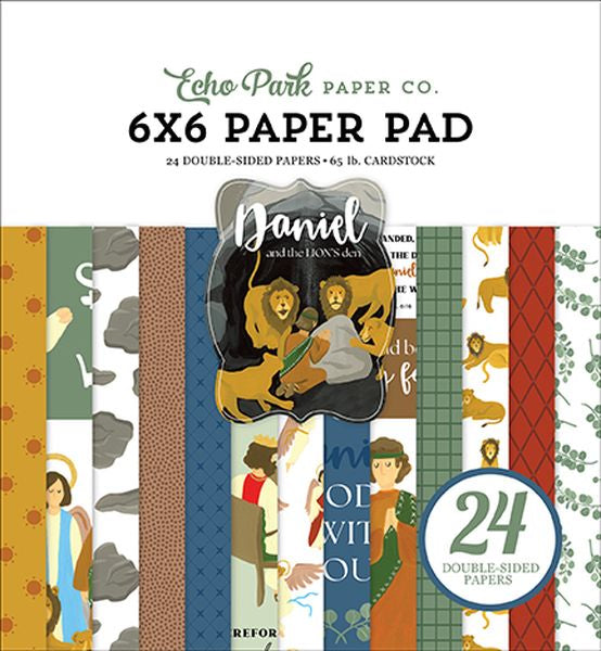 Echo Park Bible Stories Daniel and the Lions Den 6X6 Pad