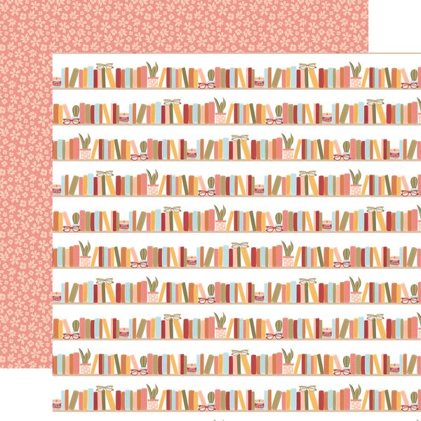 Echo Park Bookish: Stacked Shelves DS Paper