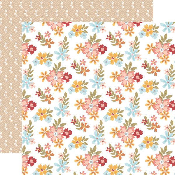 Echo Park Bookish: Favorite Book Floral DS Paper