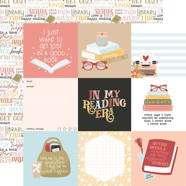 Echo Park Bookish: 4x4 Journaling Cards