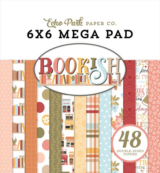 Echo Park Bookish: Bookish Cardmakers 6X6 Mega Pad