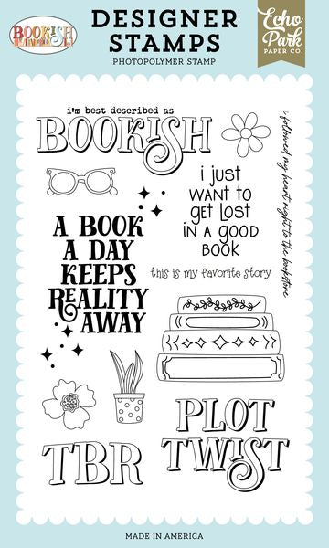 Echo Park Bookish: TBR Stamp Set