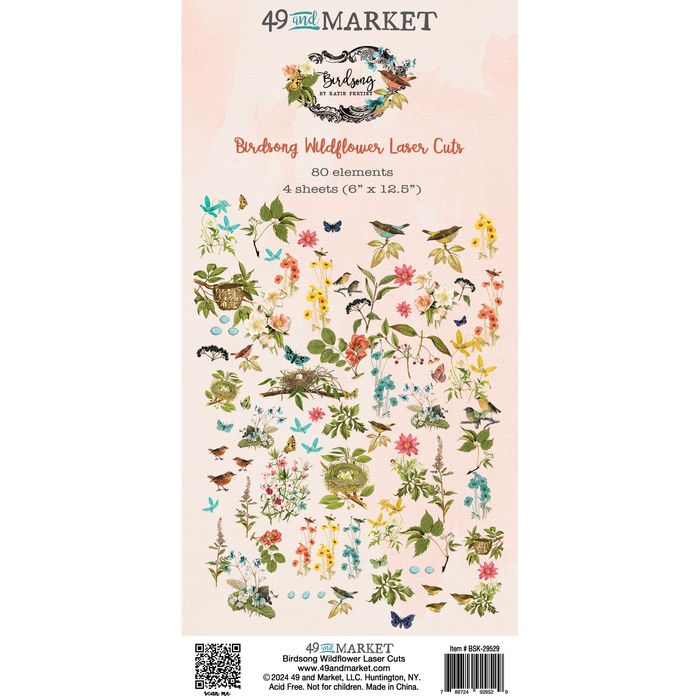 49 And Market Laser Cut Outs-Wildflower, Birdsong