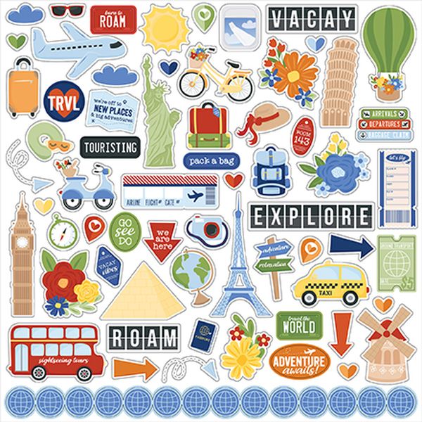 Echo Park Born To Travel Element Sticker
