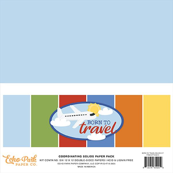 Echo Park Born To Travel Solids Kit
