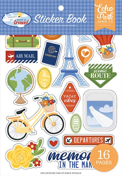 Echo Park Born To Travel Sticker Book