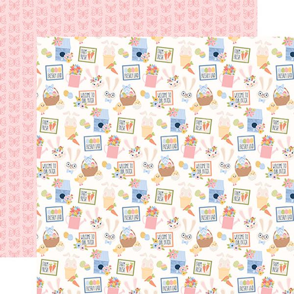Echo Park Bunnies And Baskets: Bunnies And Baskets 12x12 DS Patterned Paper (1 Sheet)