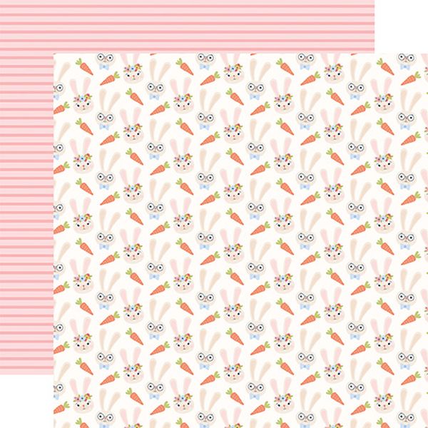 Echo Park Bunnies And Baskets: Easter Bunnies 12x12 DS Patterned Paper (1 Sheet)
