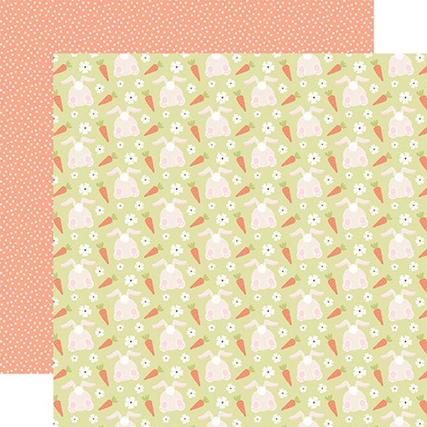 Echo Park Bunnies And Baskets: Cute Cottontails 12x12 DS Patterned Paper (1 Sheet)