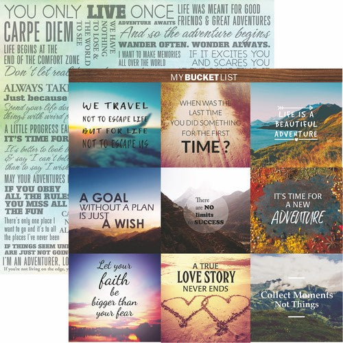Reminisce Bucket List: YOLO DS Paper (1 Sheet)