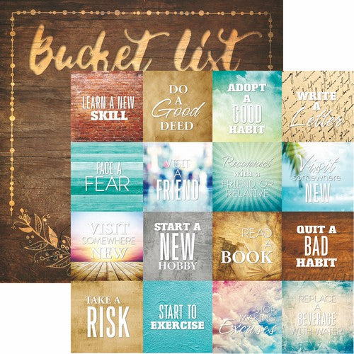 Reminisce Bucket List: Seize the Day DS Paper (1 Sheet)