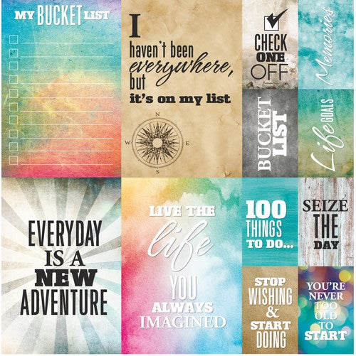 Reminisce DISC - Bucket List 12x12 Poster Sticker