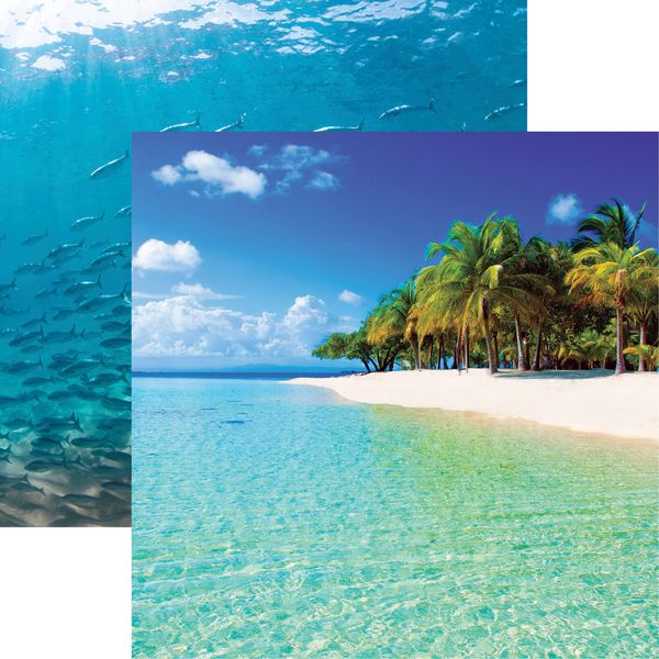 Reminisce Beach Vibes: Beach Palms DS Paper (1 Sheet)