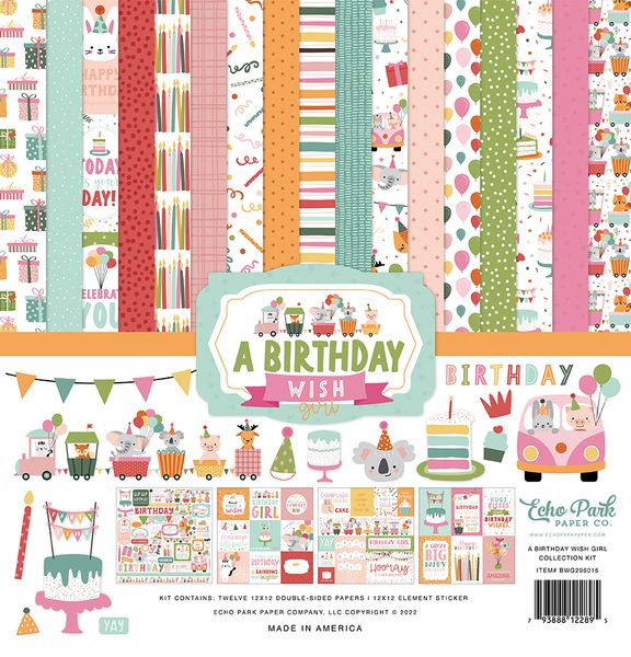 Echo Park A Birthday Wish Girl Collection Kit