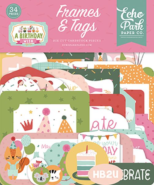 Echo Park A Birthday Wish Girl Frames & Tags