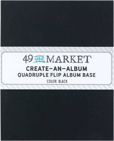 49 And Market Create-An-Album Quadruple Flip Album Base-Black