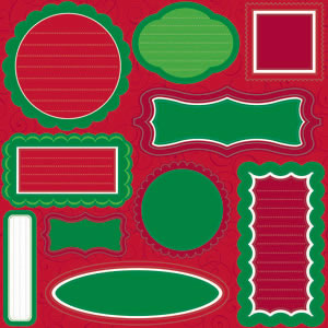 Reminisce Christmas Die Cut Stickers 12X12