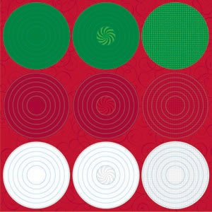 Reminisce Christmas Circle Die Cut stickers 12X12