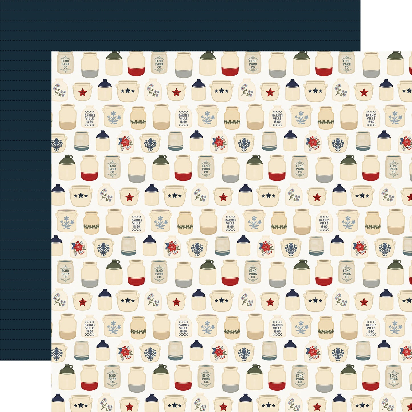 Carta Bella Americana Summer: Painted Pottery 12x12 Patterned Paper