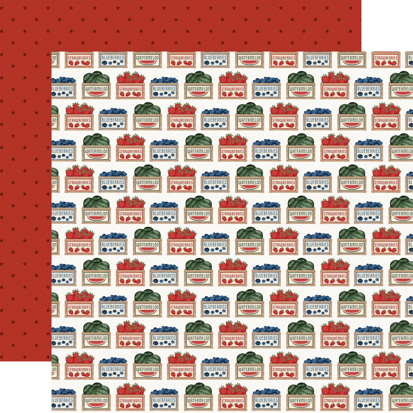 Carta Bella Americana Summer: Market Fruits 12x12 Patterned Paper