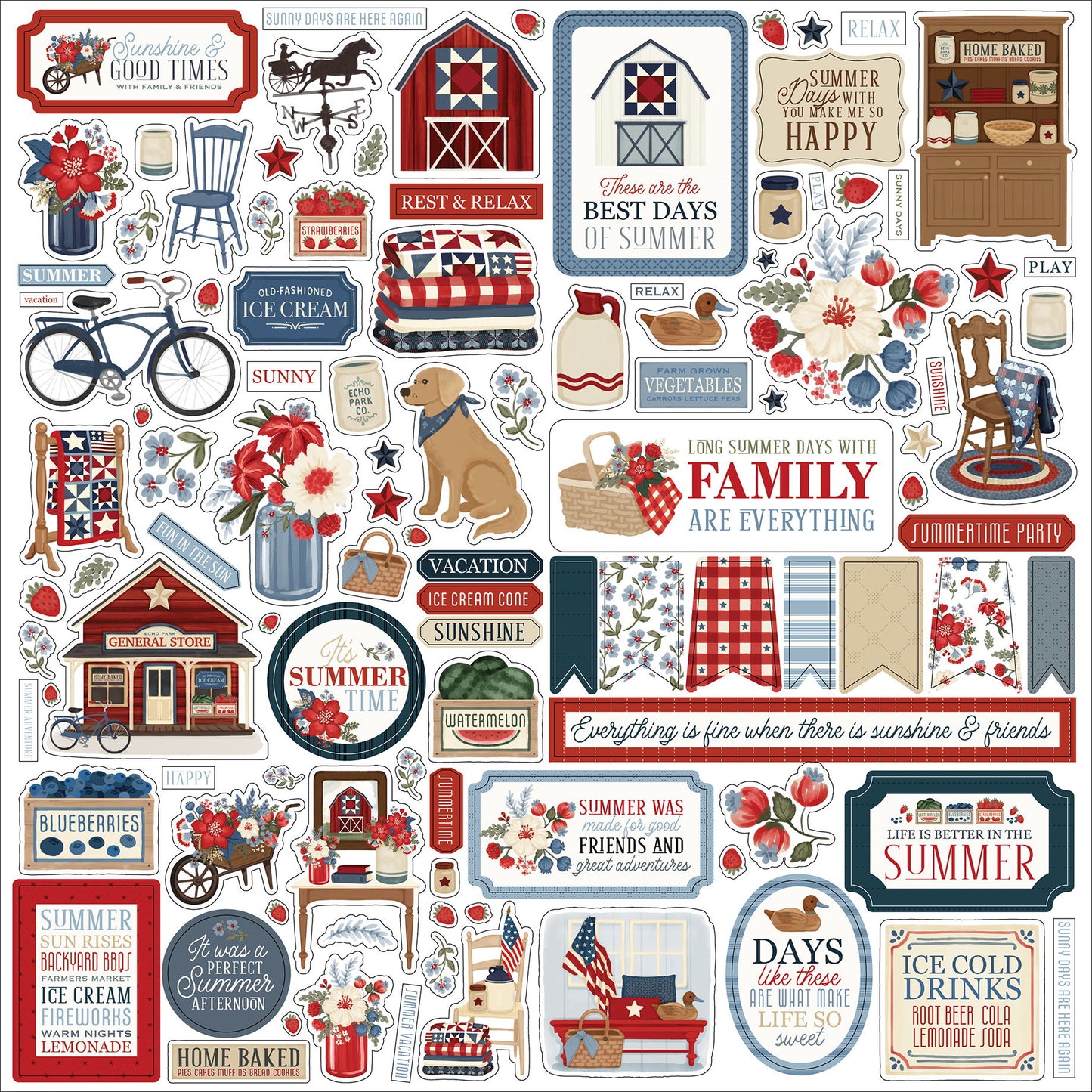 Carta Bella Americana Summer Element Sticker