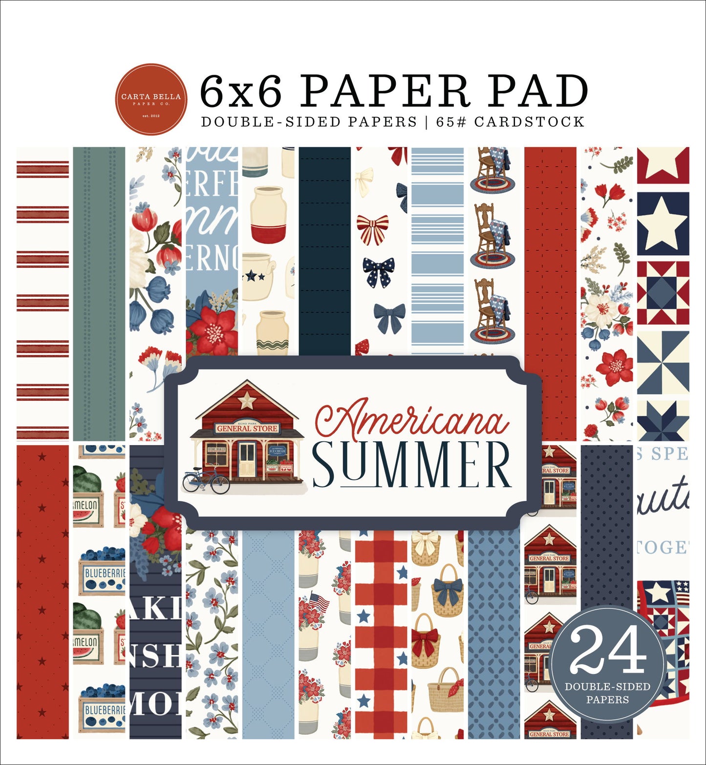 Carta Bella Americana Summer 6x6 Paper Pad