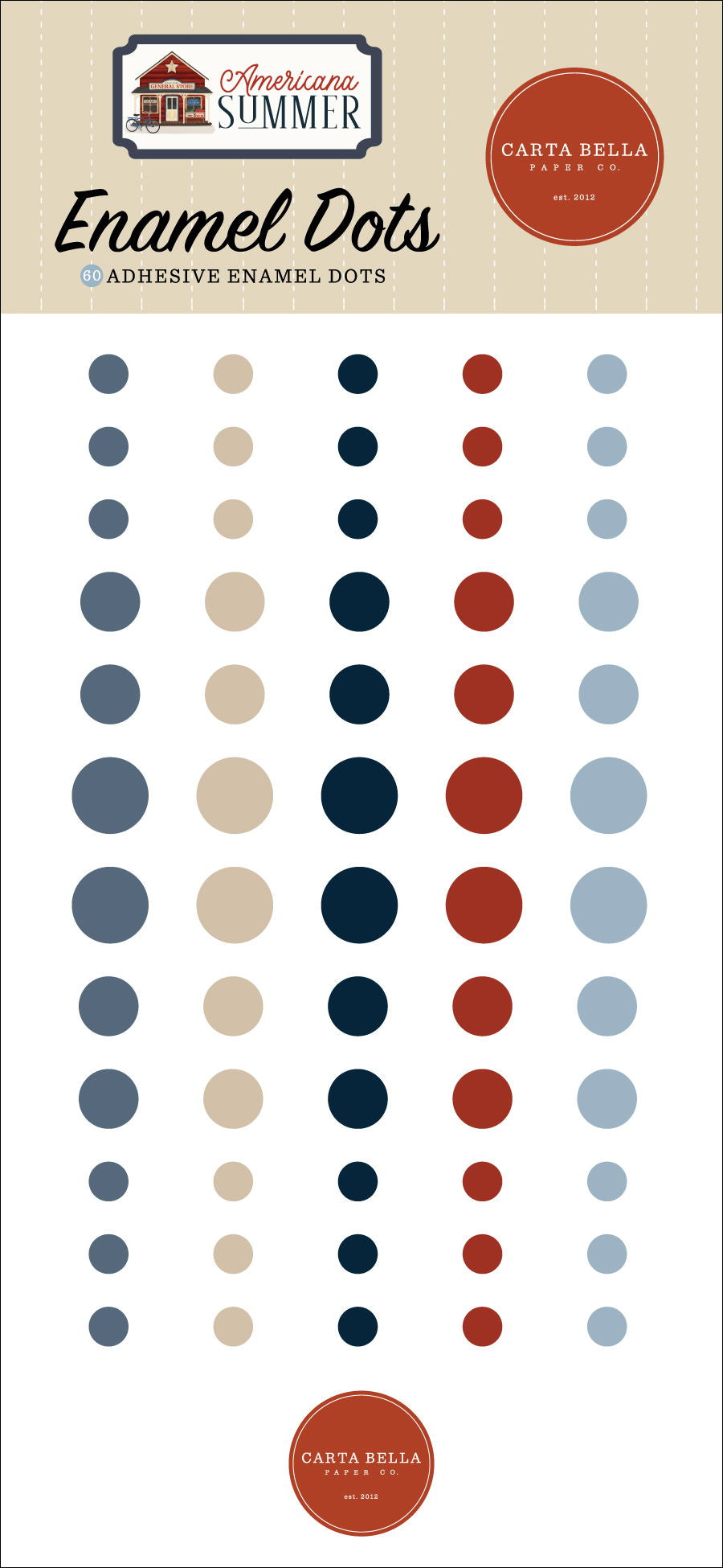 Carta Bella Americana Summer Enamel Dots