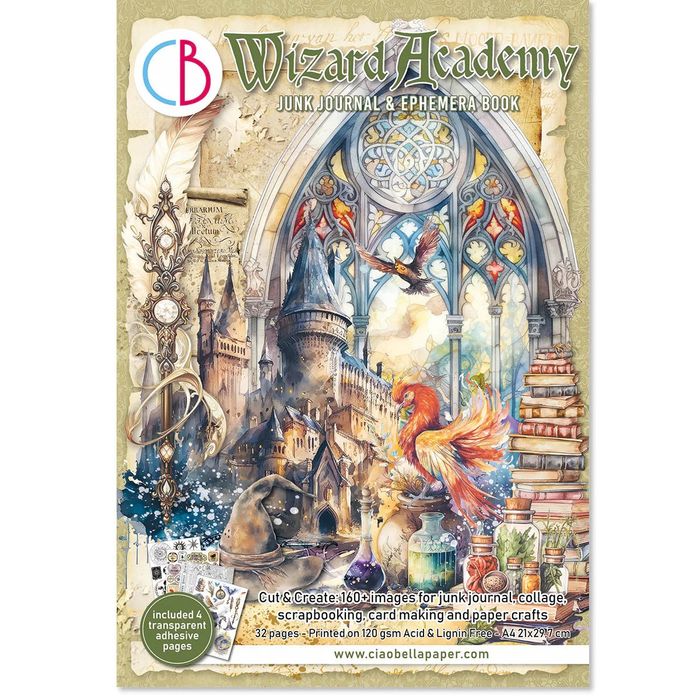 Ciao Bella Wizard Academy - Junk Journal & Ephemera Book A4 32/Pkg