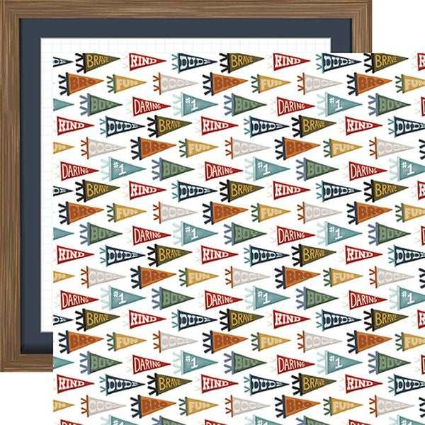Carta Bella That's My Boy Brave Pennants DS Paper (1 Sheet)