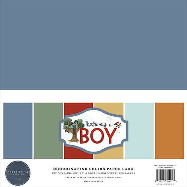 Carta Bella That's My Boy Solids Kit