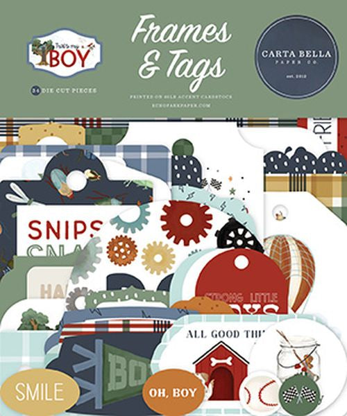 Carta Bella That's My Boy Frames & Tags