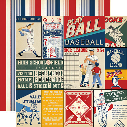 Carta Bella Baseball: Multi Journaling Card