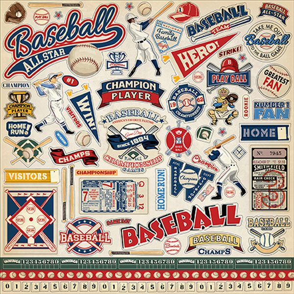 Carta Bella Baseball: Stickers