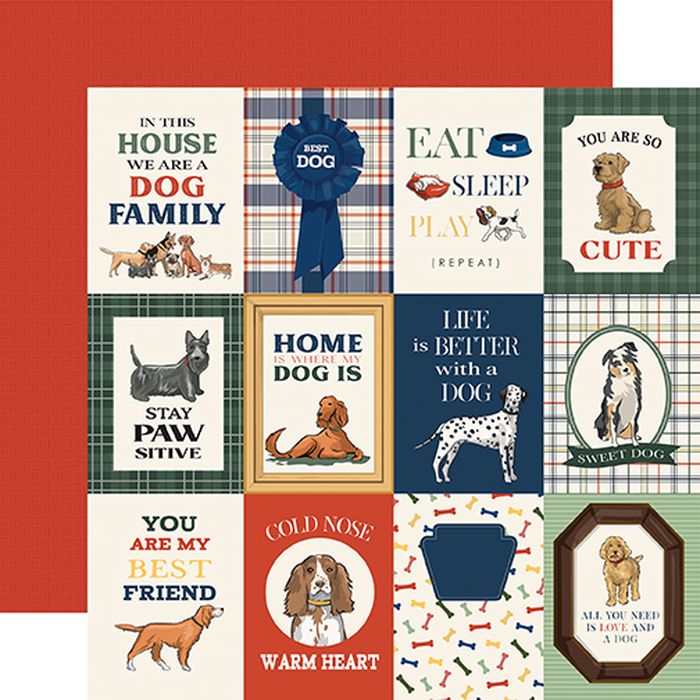 Carta Bella Best In Show: 3x4 Journaling Cards 12x12 DS Patterned Paper (1 Sheet)