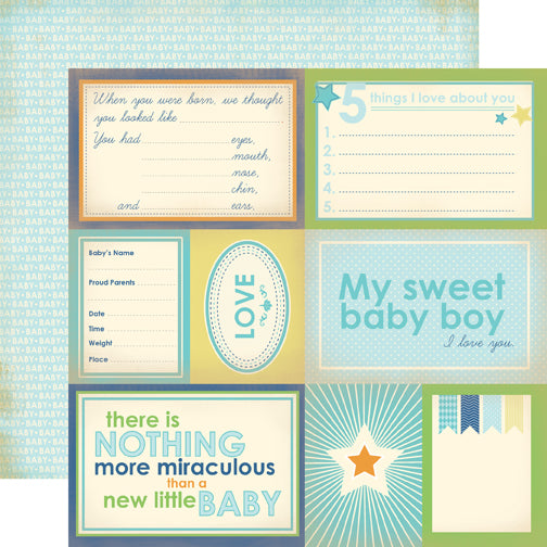 Carta Bella Baby Mine Boy: Sweet Baby Boy